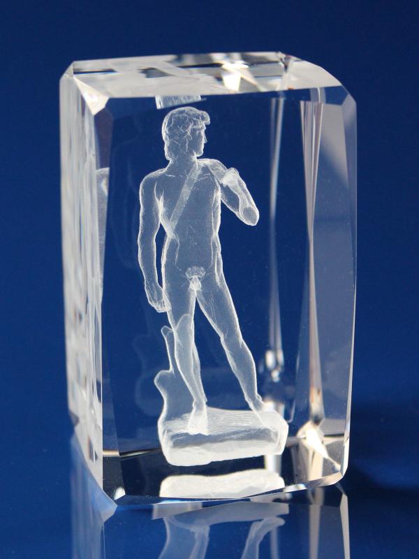 3D Laserovaná fotografie do skla - celé tělo 80x50x50mm (T328bT)